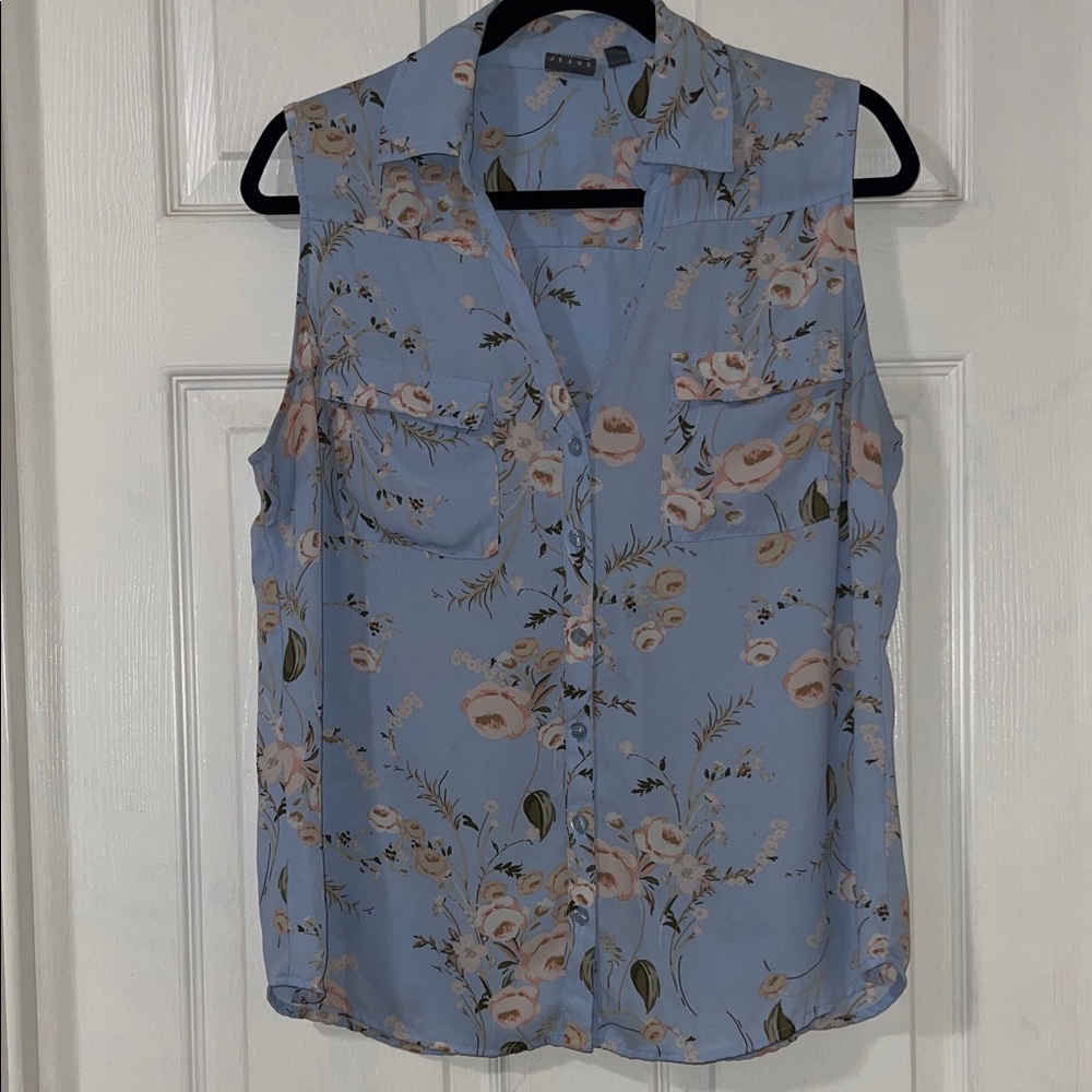 Soho Jeans Floral Blouse - Blue